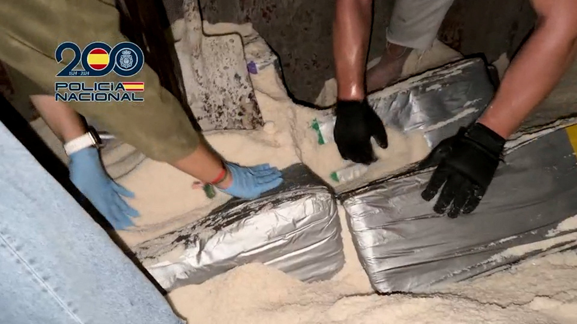 Spanish police seize record 10 tons of cocaine hidden in cargo of salt