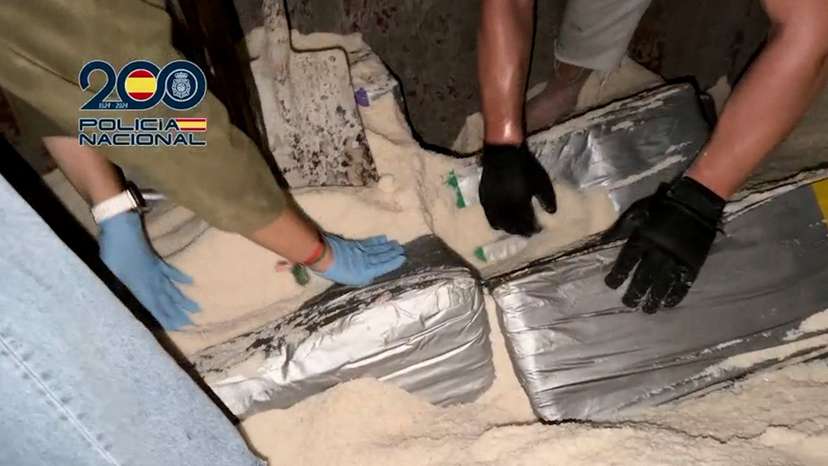 Spanish police seize record 10 tons of cocaine hidden in cargo of salt