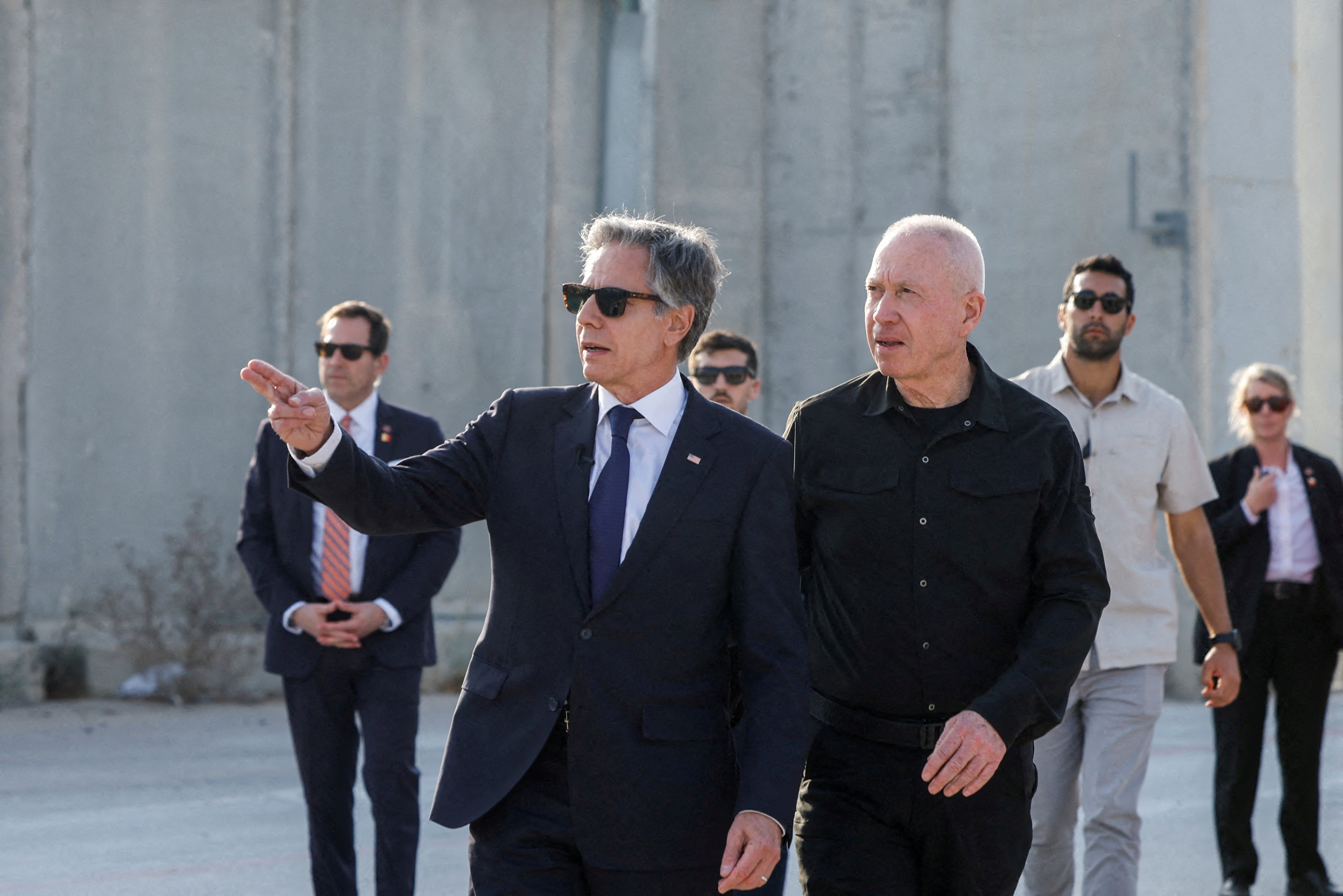 FILE PHOTO: U.S. Secretary of State Blinken visits the Kerem Shalom border crossing to Gaza