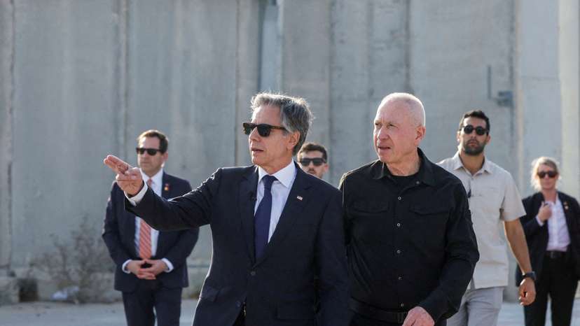 FILE PHOTO: U.S. Secretary of State Blinken visits the Kerem Shalom border crossing to Gaza