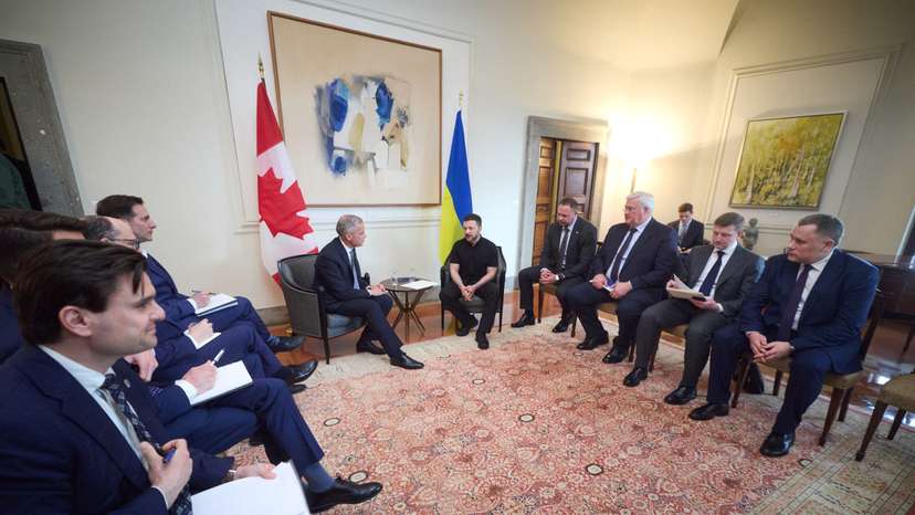 Ukraine's President Zelenskiy meets Canadian PM Carney in Rome