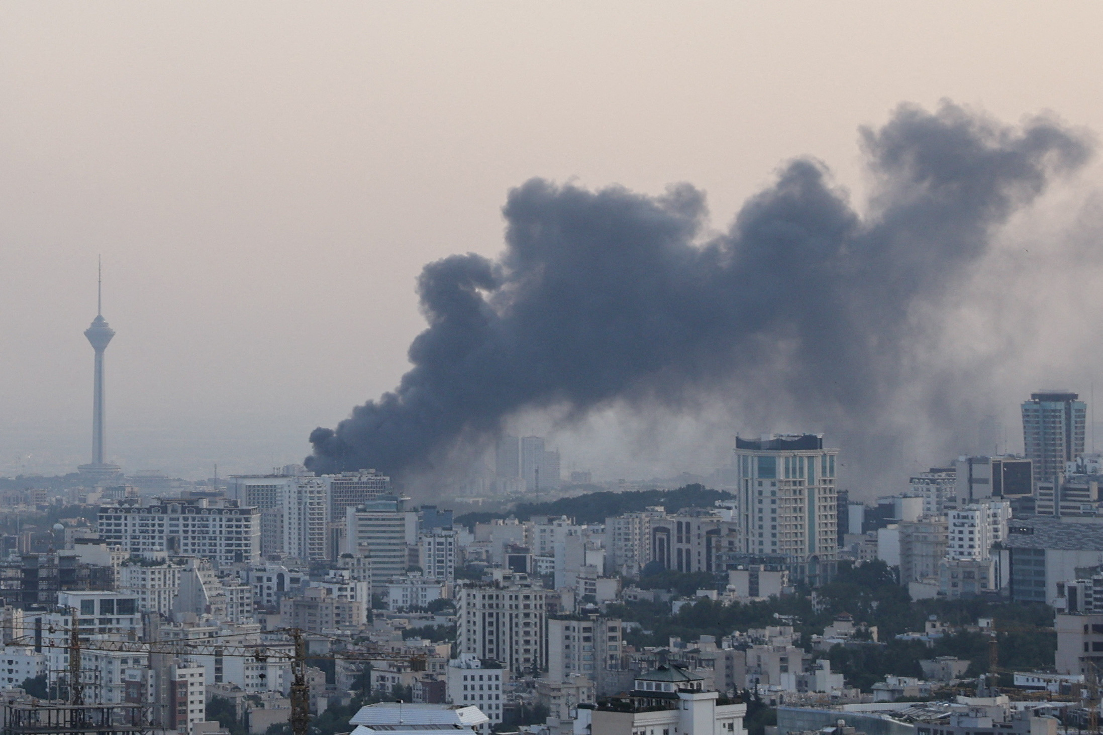 FILE PHOTO: Iranian state broadcaster hit in Tehran