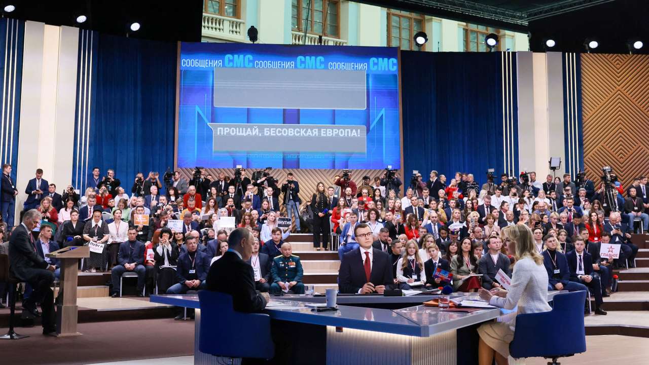 Russian President Putin holds the annual press conference in Moscow