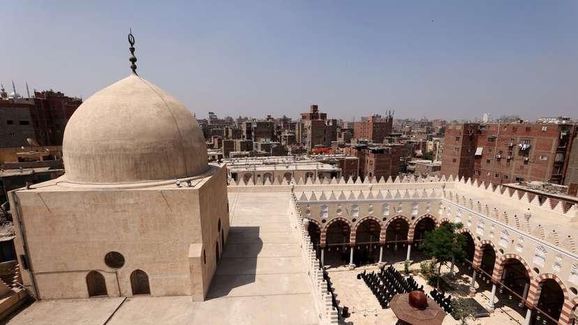 A view of the Mosque of Amir al-Maridani, in Cairo