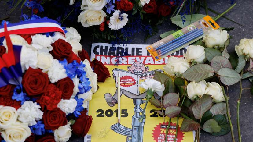 Commemoration marking 10 years since an Islamist attack on the satirical newspaper Charlie Hebdo, in Paris