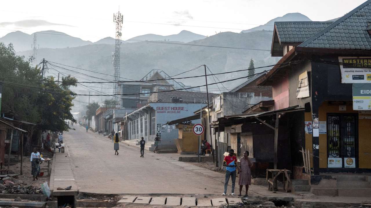 FILE PHOTO: Congolese civilians gather after returning to their homes following displacement during renewed clashes between AFC/M23 and FARDC in Uvira