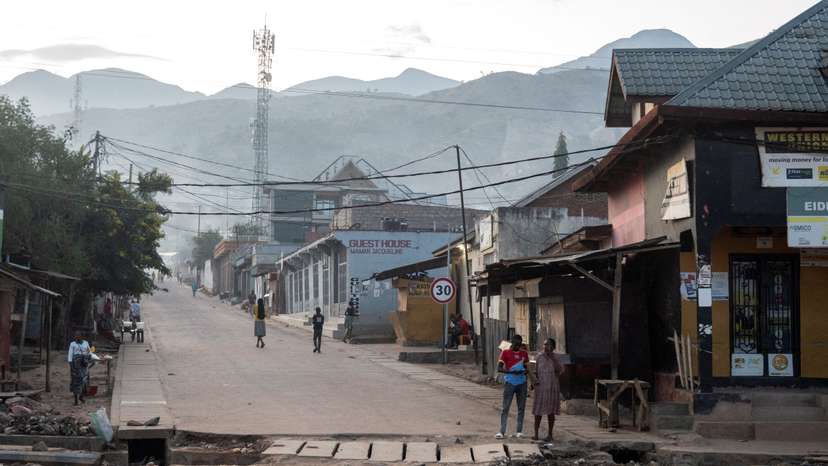 FILE PHOTO: Congolese civilians gather after returning to their homes following displacement during renewed clashes between AFC/M23 and FARDC in Uvira