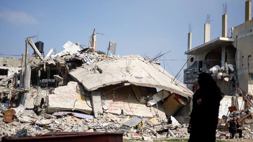 Aftermath of a deadly Israeli strike, in Rafah