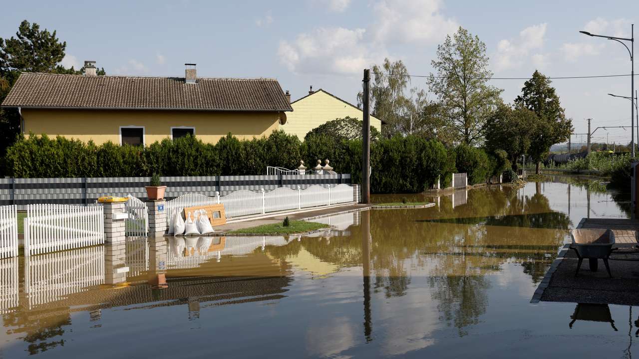 Aftermath of heavy rainfall in Austria