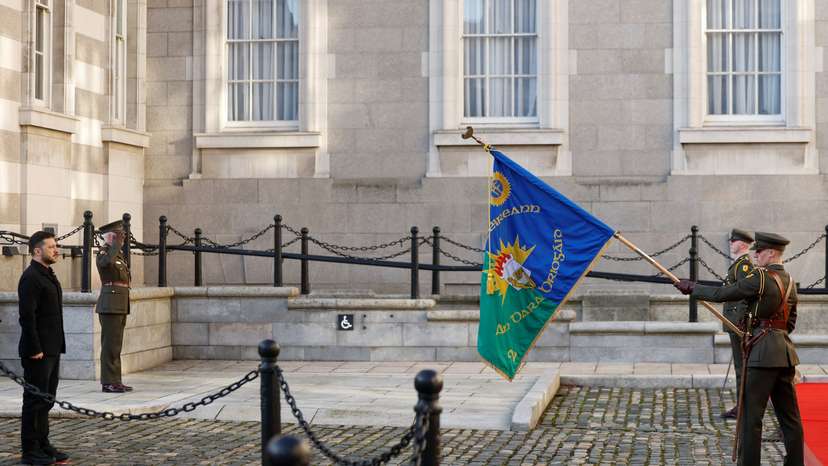 Ukrainian President Volodymyr Zelenskiy visits Ireland
