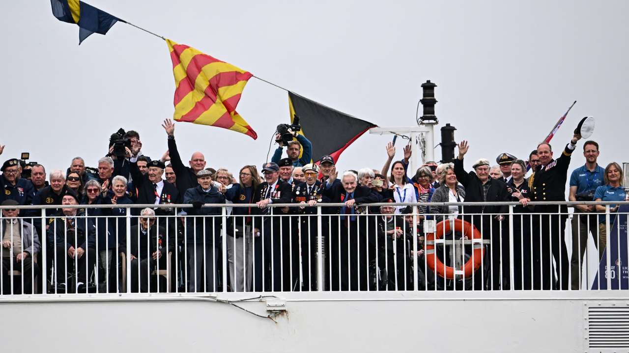 Veterans leave for France to commemorate the 80th anniversary of D-Day, in Portsmouth