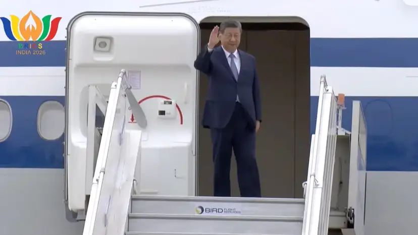 Xi Jinping arrives for BRICS Summit