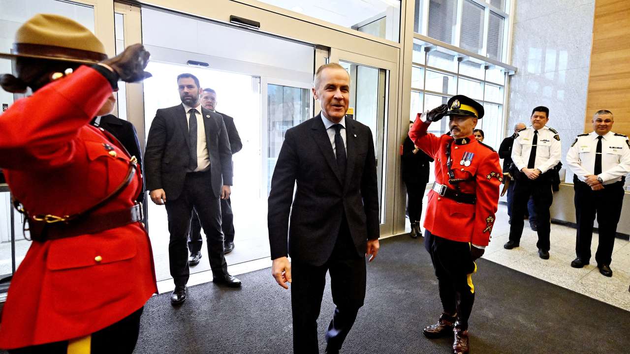 Canada’s Prime Minister Mark Carney meets with law enforcement in Surrey, B.C.