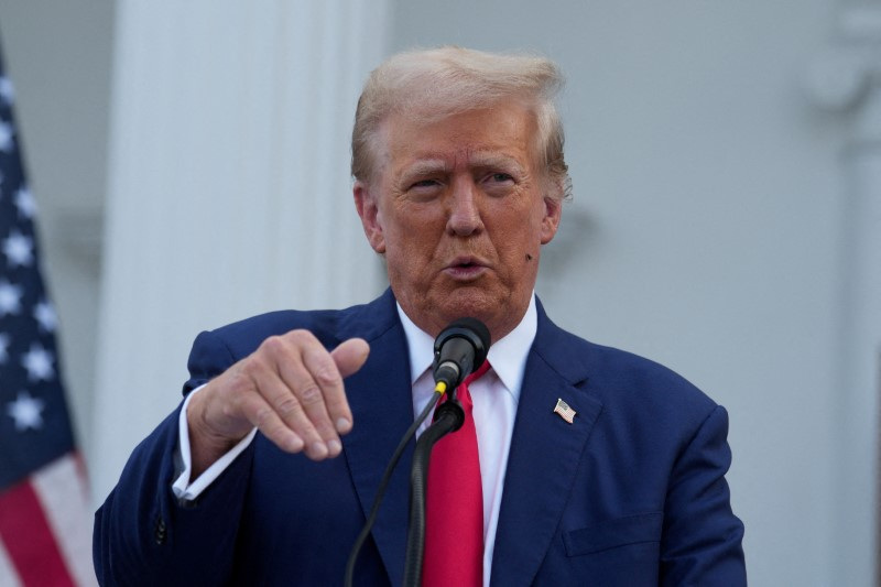 Republican presidential nominee and former U.S. President Donald Trump holds a press conference in Bedminster