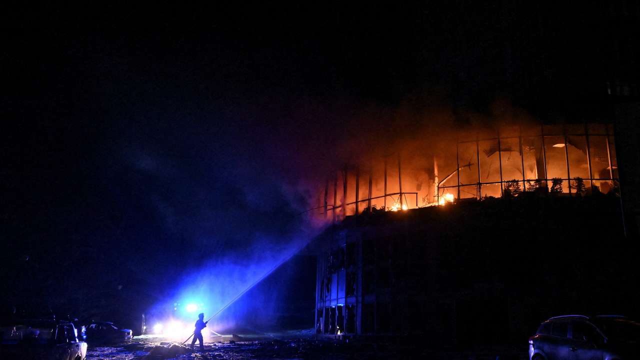 Aftermath of a Russian drone attack in Zaporizhzhia