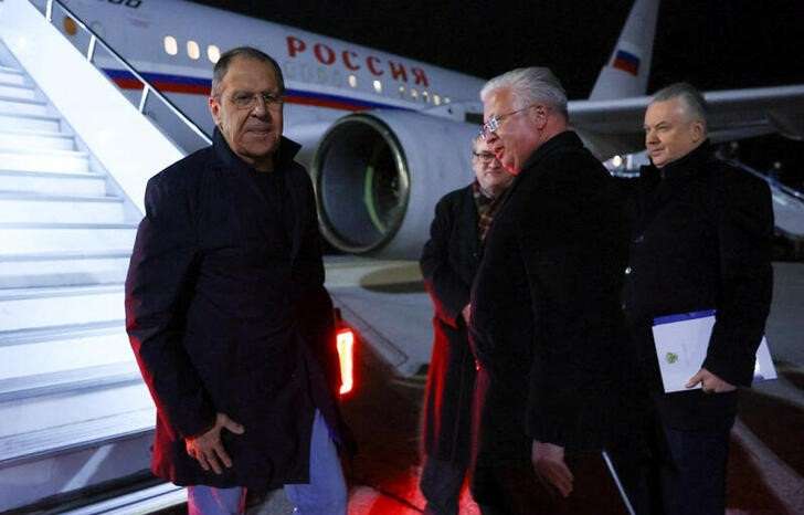 Russia's Foreign Minister Lavrov arrives in Skopje