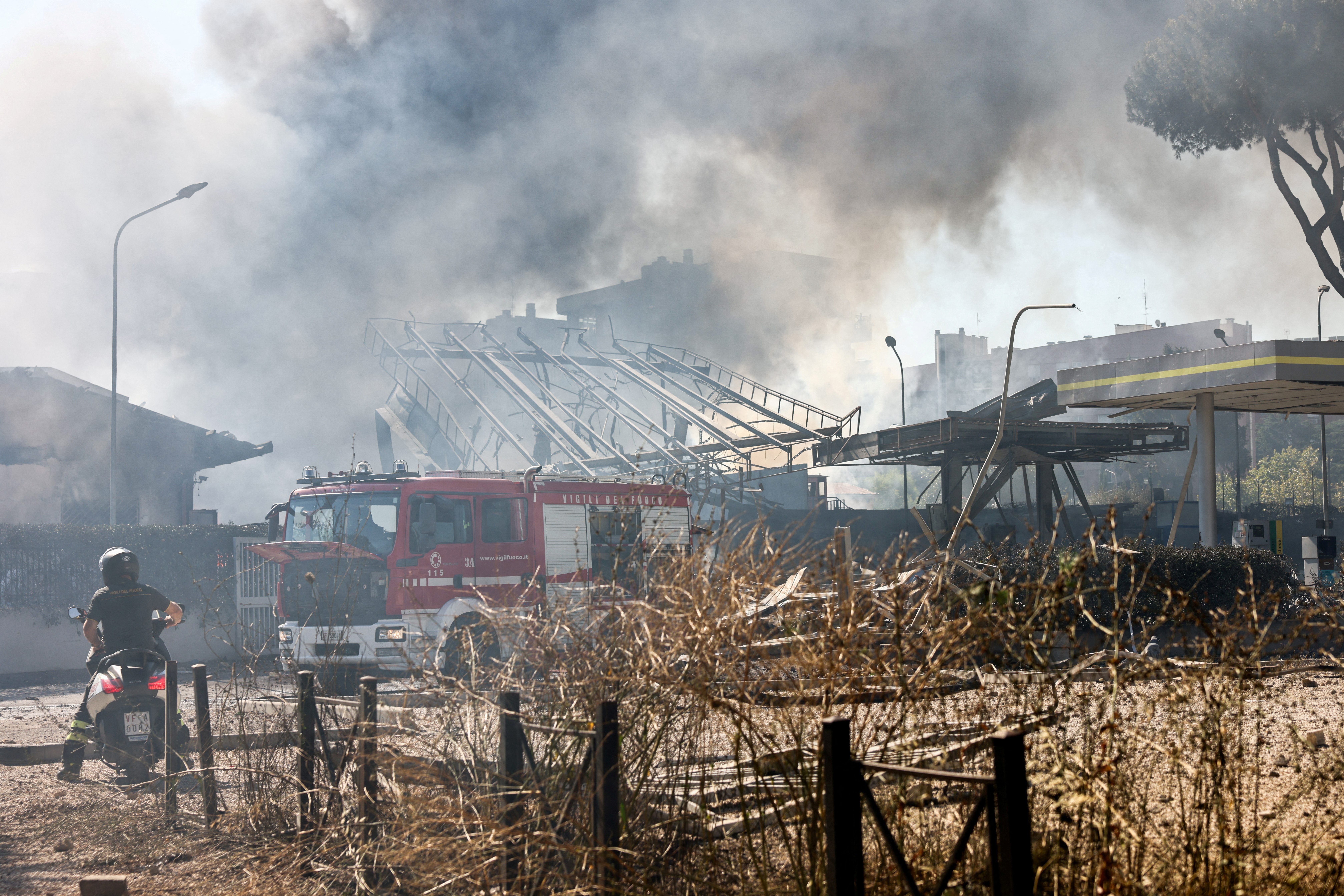 Several injured in Rome after gas station explodes