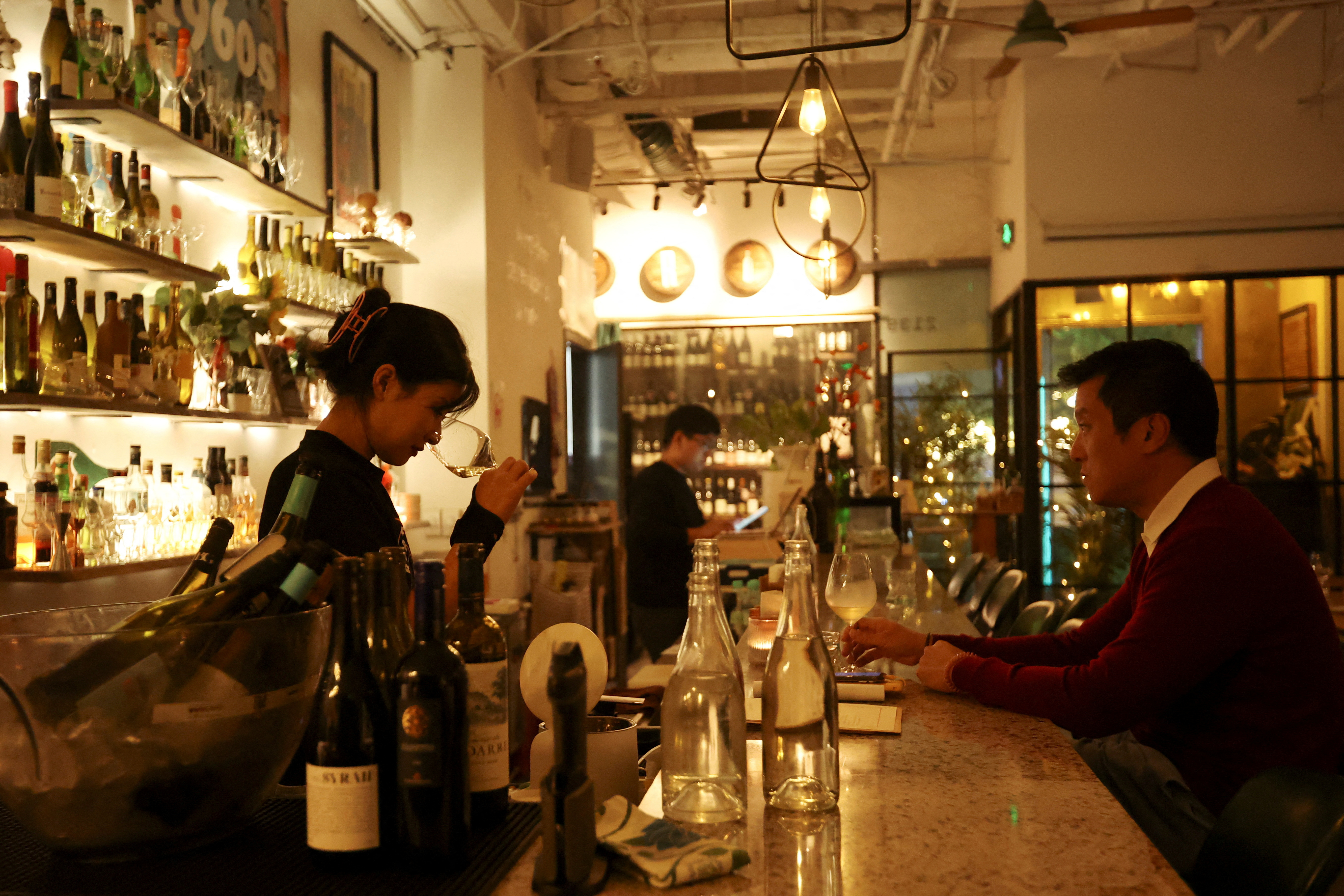 FILE PHOTO: Wine bar in Beijing