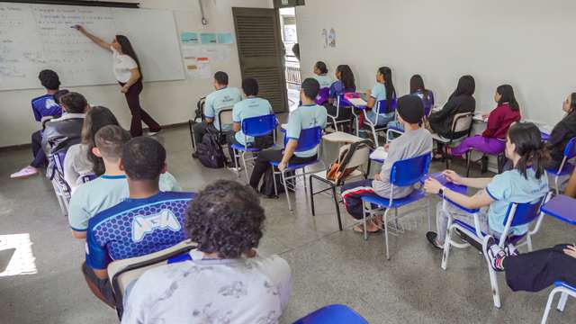 Sala de aula de escola em Ceilândia.