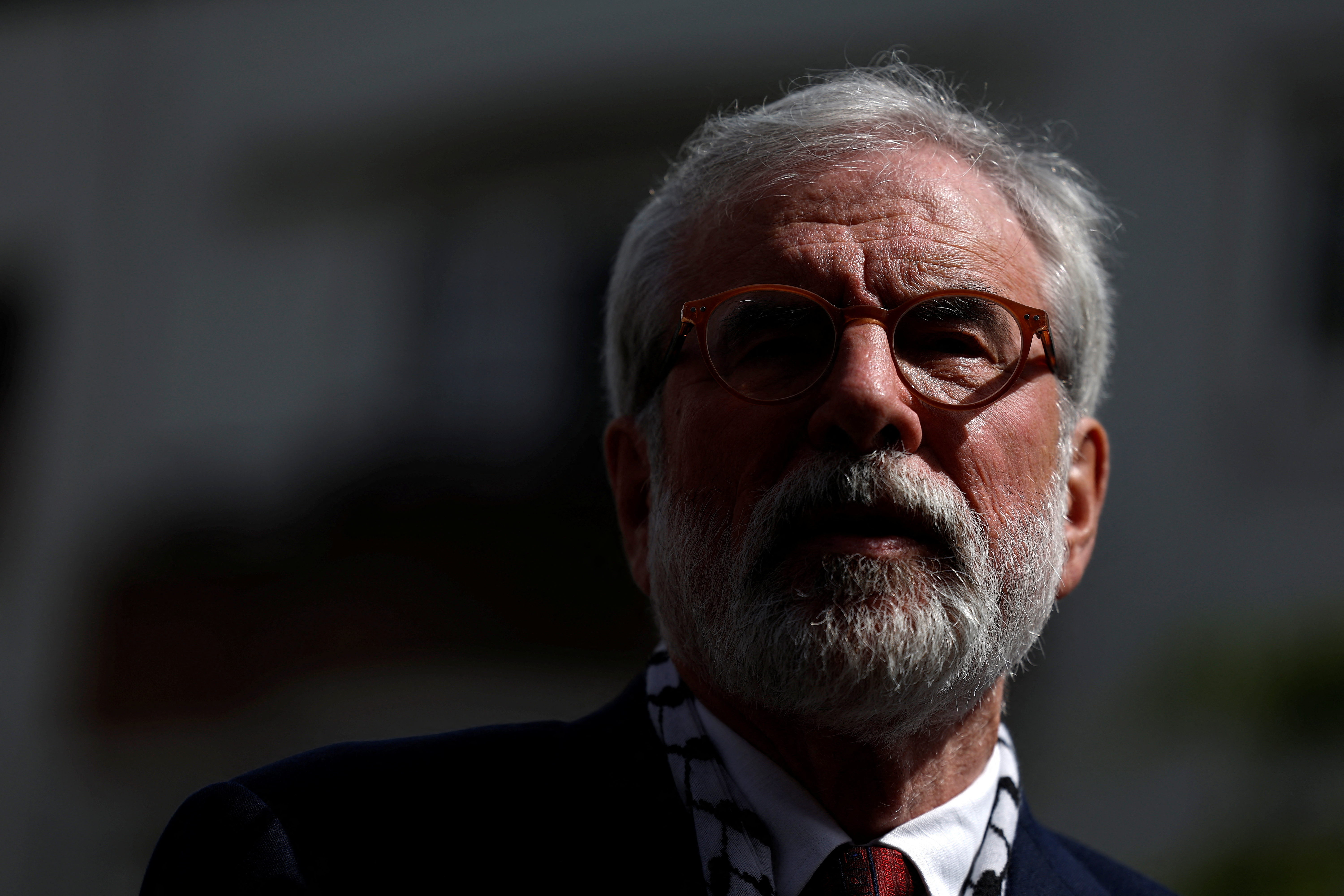 Former Sinn Fein President Gerry Adams departs the High Court, in Dublin