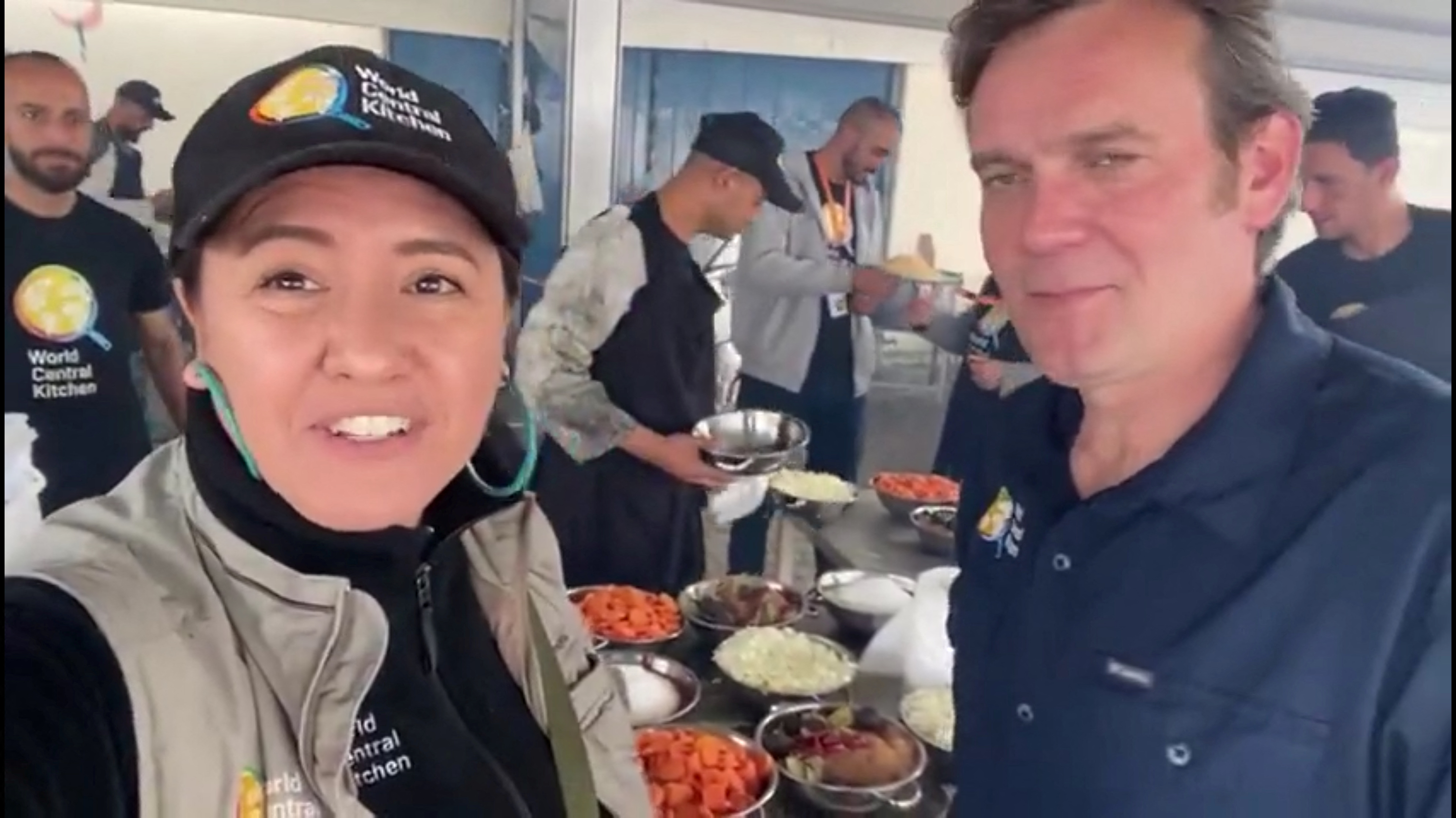 Australian World Central Kitchen (WCK) aid worker Lalzawmi "Zomi" Frankcom at a WCK kitchen, at a location given as Deir Al-Balah