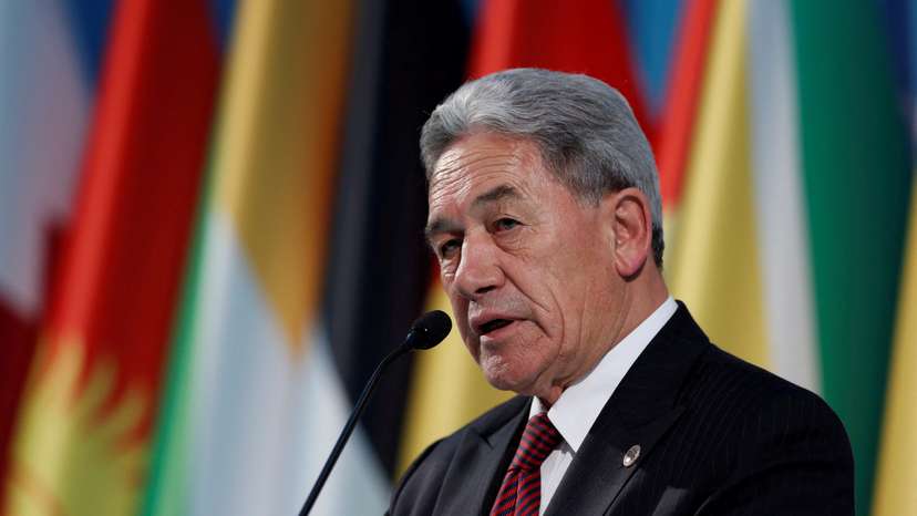 FILE PHOTO: New Zealand's Foreign Minister Peters speaks during a news conference in Istanbul