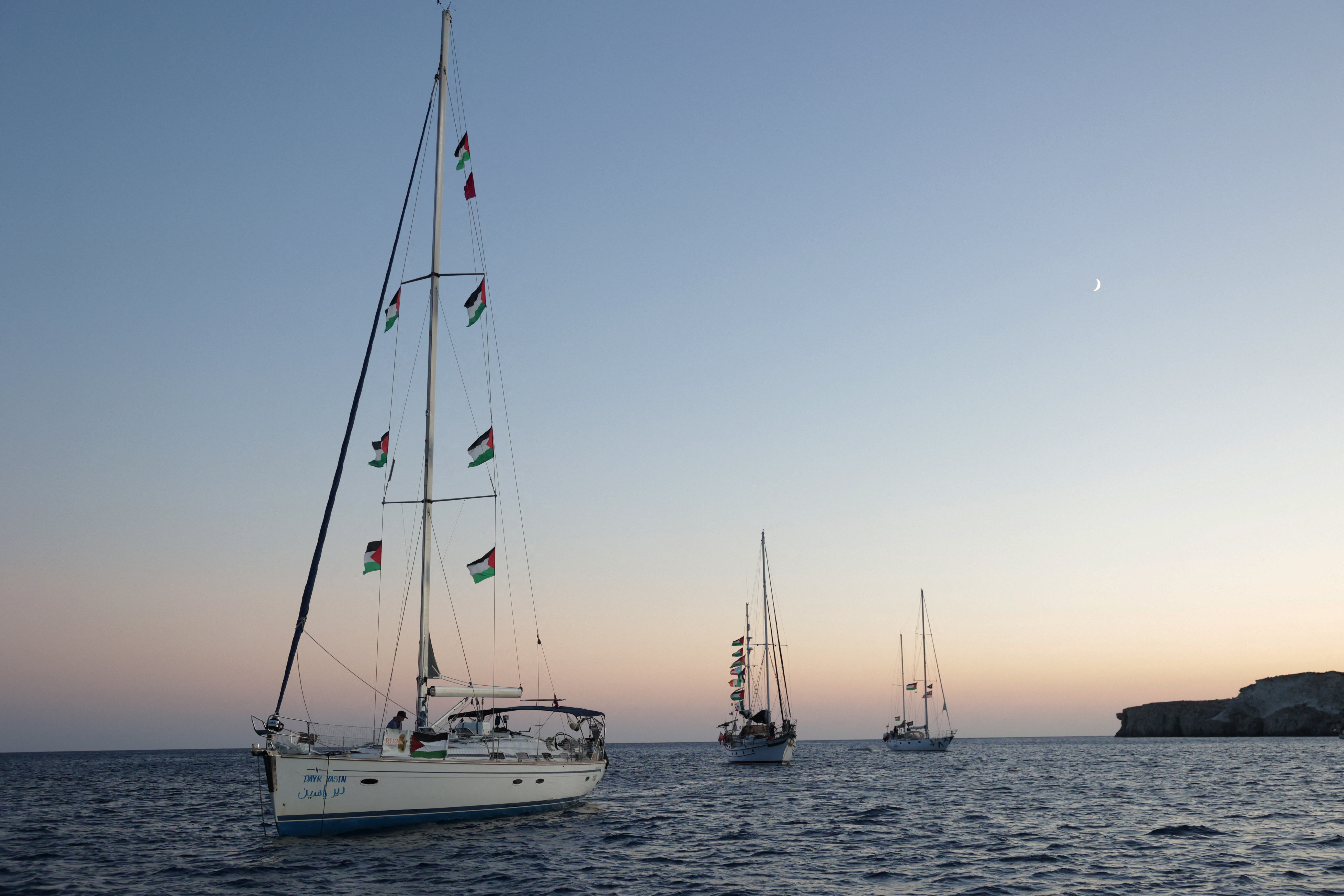 Gaza aid flotilla set to head east from Greece despite Israeli warnings