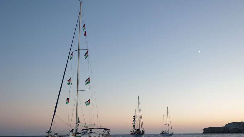 Gaza aid flotilla set to head east from Greece despite Israeli warnings