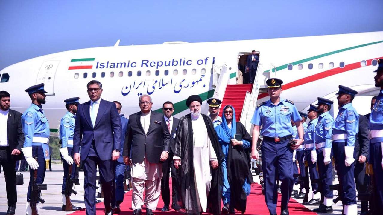 Iranian President Ebrahim Raisi arrives on a three-day official visit in Islamabad