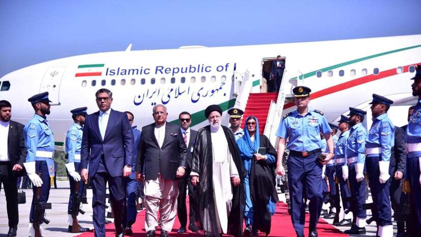 Iranian President Ebrahim Raisi arrives on a three-day official visit in Islamabad