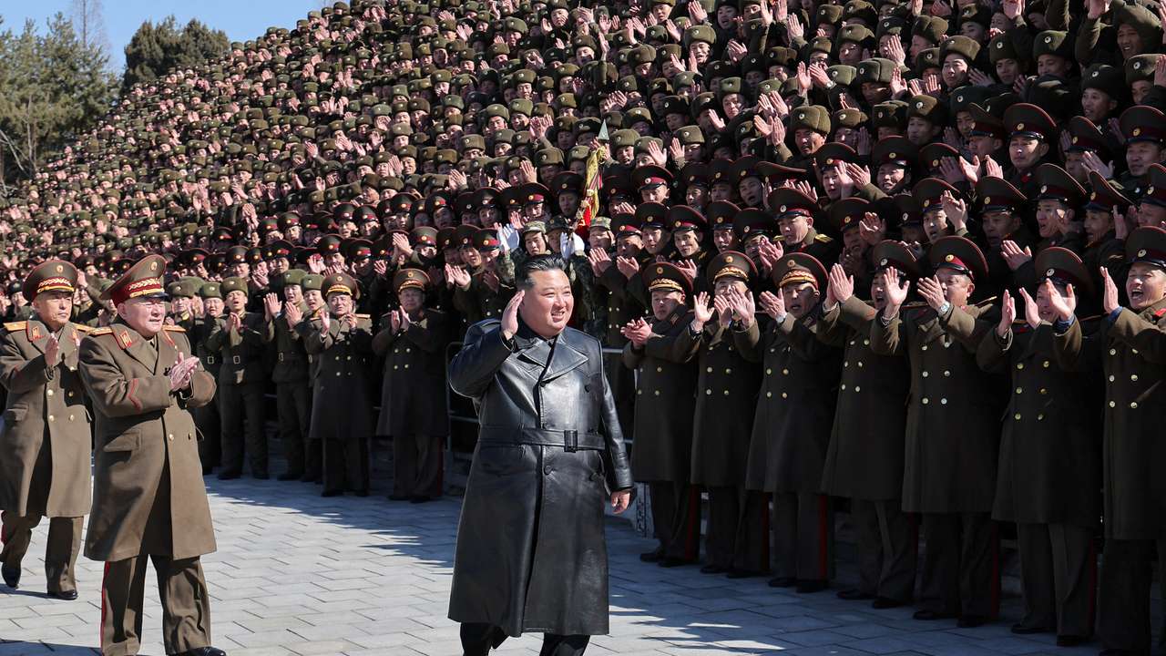 North Korean leader Kim Jong Un visits the Kim Il Sung University of Politics, in Pyongyang