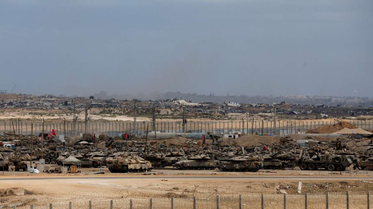 Israel-Gaza border after U.S. President Donald Trump announced that Israel and Hamas agreed on the first phase of a Gaza ceasefire