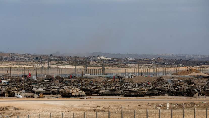 Israel-Gaza border after U.S. President Donald Trump announced that Israel and Hamas agreed on the first phase of a Gaza ceasefire
