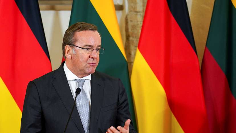 German Defence Minister Boris Pistorius in Vilnius