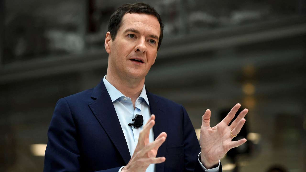 FILE PHOTO: Britain's Chancellor of the Exchequer George Osborne speaks at a Remain in the EU campaign event at JP Morgan's corporate centre in Bournemouth