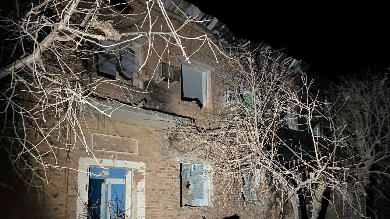 Aftermath of a blast in Kharkiv