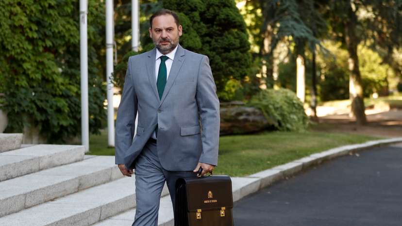 Spain's Development Minister Jose Luis Abalos arrives for a cabinet meeting at the Moncloa Palace in Madrid