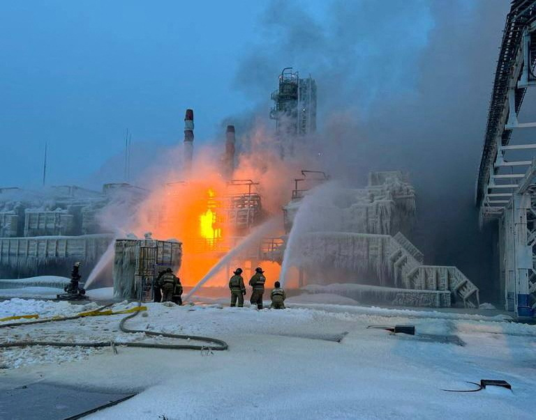 Fire breaks out at Russia's Novatek terminal on Baltic Sea