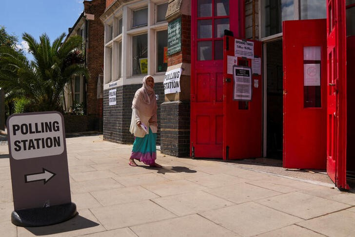 General election in Britain, in London