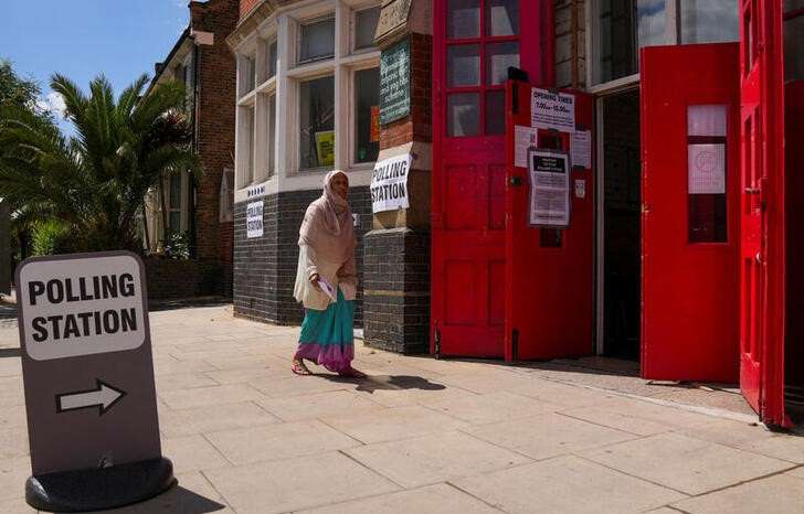 General election in Britain, in London