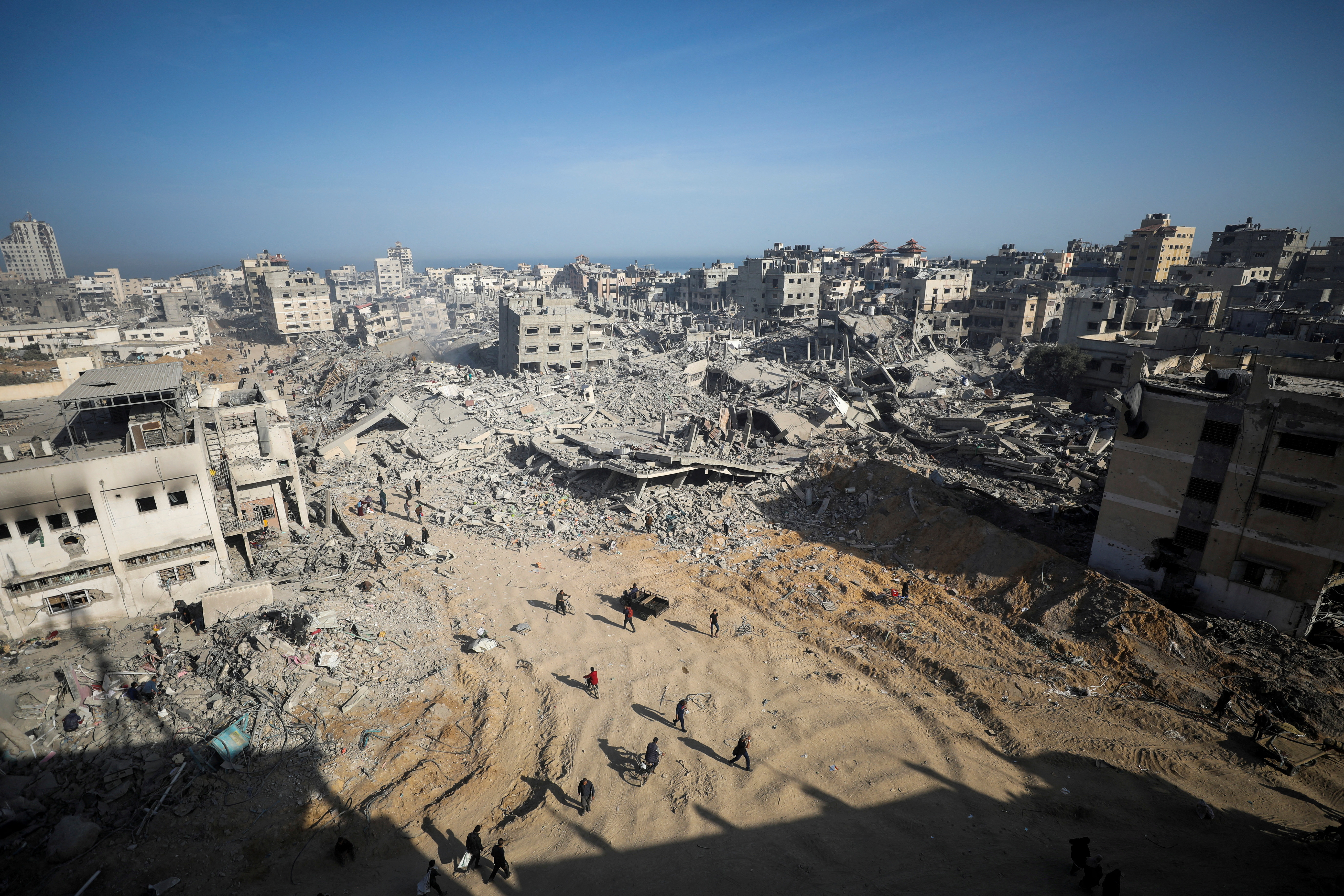 Aftermath of a two-week Israeli operation at Al Shifa Hospital and the area around it
