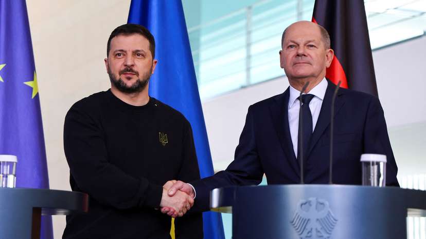 Ukraine's President Volodymyr Zelenskiy visits Berlin