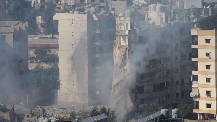 Aftermath of Israeli strikes on Beirut's southern suburbs