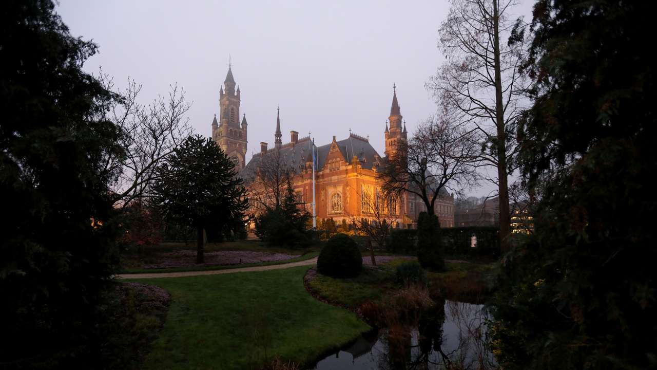 General view of the International Court of Justice (ICJ) in The Hague
