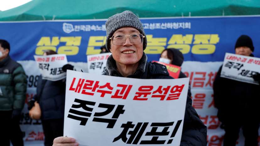 Lee Chul-woo, who was tortured during the student democracy movement in the 80's, attends a rally to demand the resignation of South Korean President Yoon Suk Yeol