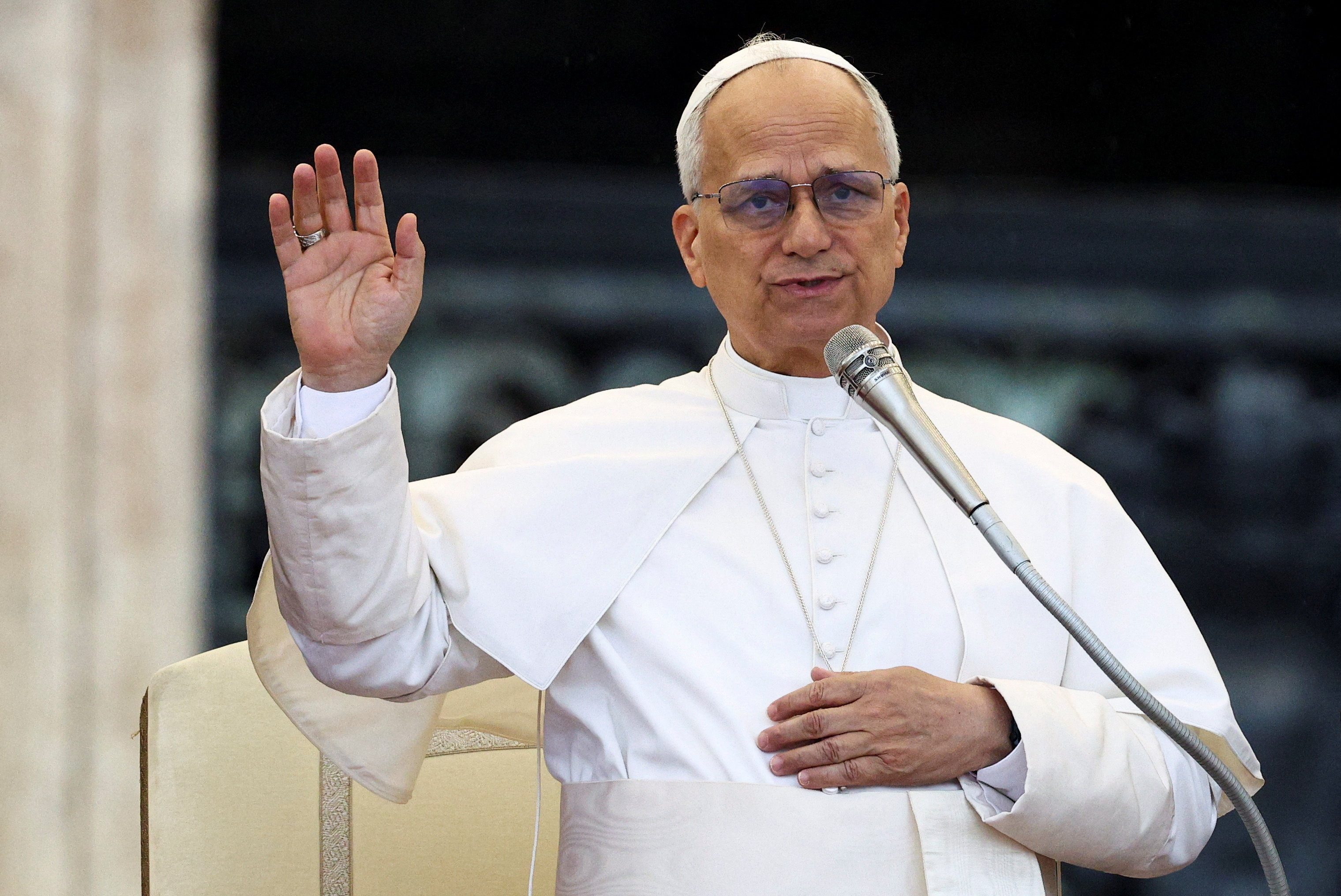 Pope Leo XIV holds general audience in St. Peter's Square at the Vatican