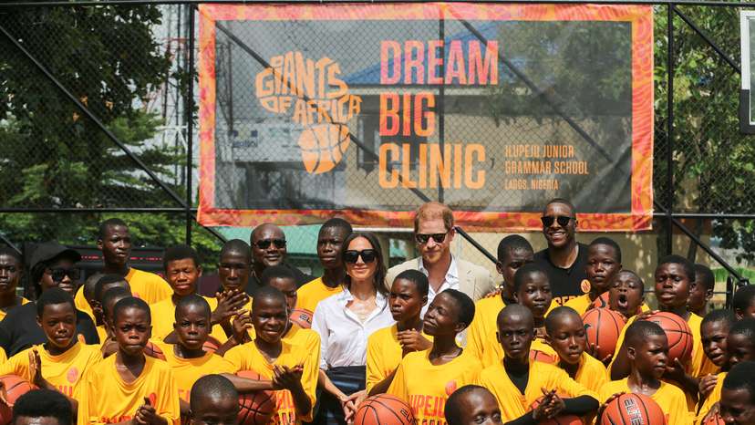 Britain's Prince Harry and Meghan visit Nigeria