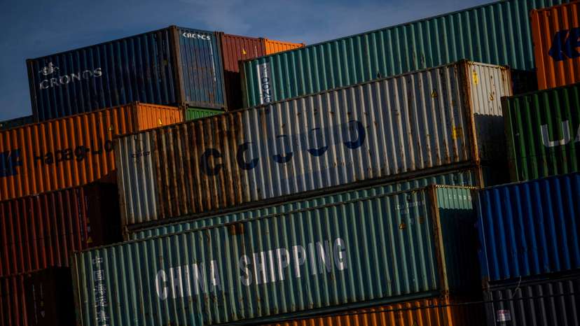 FILE PHOTO: FILE PHOTO: A China Shipping container is seen at the port of Oakland, California
