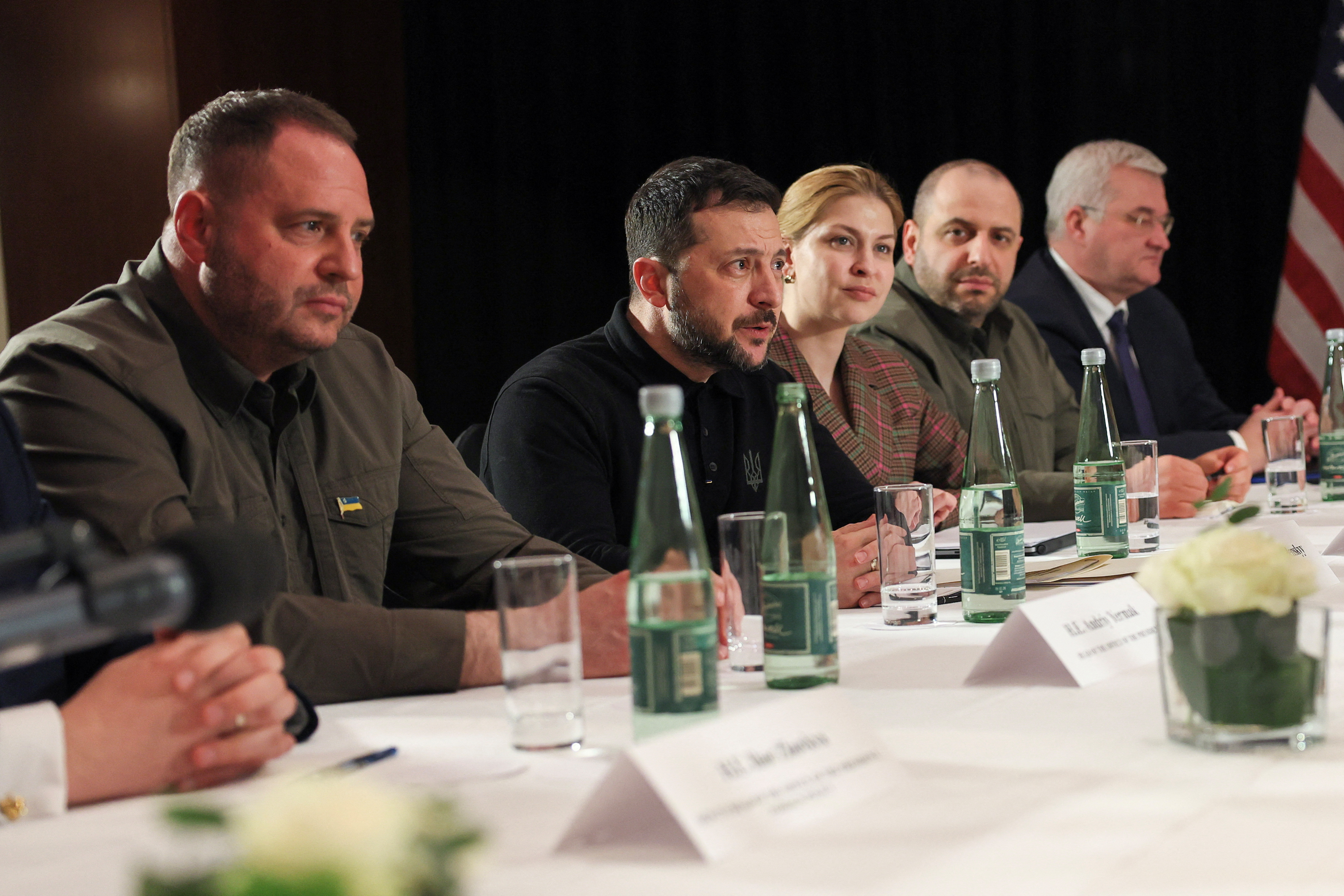 U.S. Vice President Vance and Ukrainian President Zelenskiy attend a bilateral meeting, in Munich
