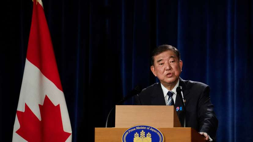 Japanese PM Ishiba holds press conference after G7 Summit, in Calgary